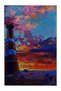 Multicolor Pastel Theme Sea Rocks and Lighthouse Pattern Modern Decorative Carpet 6006 - 4