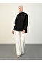 Stone Detailed Poplin Fabric Tunic - Black - Refka - 2