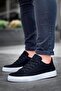 WISMAR Flat-Sole Lace-Up Casual Men's Shoes BLACK/WHITE Suede - KBC - 2