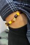 Double Colored Big Habbeli Drop Amber Bracelet