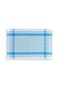 Cotton Turquoise Colored Checkered 4-Piece Tea Towels, Lunch Cloth, Serving Napkin