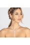 Zircon Stone Waterway Necklace and Earring Jewelry Set - Special Design Evening Dress Choker - 3