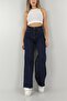 Olivia Casual Wide Leg Denim Jeans Palazzo Trousers