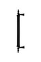 Patterned Pipe Black 128mm Aluminum Cabinet Handle Furniture Handle(1 Pcs)(Black 128mm) - 4