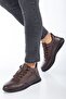 W-bot03 Black Genuine Leather Daily Rubber Lace Men's Sports Half Ankle Boots - 4