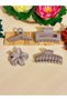 Women's 4-Piece Large Size Xl Rake-Square-Lotus-Bow Imported A-Quality Latch Buckle Set - 6