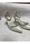 Berush bride pearl skin 9 cm ankle-tied double stone evening shoe - 5