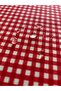 Red and White Piti Checked - Liquid Resistant Pompom Tablecloth - 3