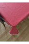 Red and White Piti Checked - Liquid Resistant Pompom Tablecloth - 2