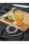 2 Pieces Origami Style Cold Coffee Glass with Mica Lid and Straw, Presentation Glass, Soft Drink Glass 400ml - 2