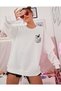 SEBESTA FASHİON Unisex PRINTED HOODED Crew Neck Oversize Sweatshirt SEBESTAFASHİON