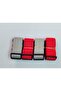 Gray and Red Luggage Belt - 2 Pieces X 4 Cm Total 4 Pieces