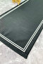 عداء مطرز بخطوط مزدوجة باللونين الأبيض والأسود مقاس 40 × 110 سم - 2