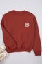 Kiremit Oversize/Wide Cut Floral Embroidered Fleece Lined Cotton Sweatshirt Tmnaw24Sw00012 - 9
