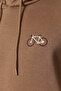 Brown Regular/Normal Cut Minimal Embroidery Inside Fleece/Warm Cotton Sweatshirt Tmnaw24Sw00096 - 5