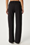Women's Black Wide Leg Knitted Sweatpants Fn03349 - 4