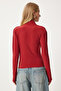Women's Brick Ruched Detail Mock Neck Sandy Blouse FF00135 - 5