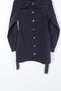 Belted and Snap Fastened Long Sleeve Shirt Collar Women's Comfortable Denim Dress Snow Wash Anthracite Four Seasons - 5