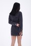 Belted and Snap Fastened Long Sleeve Shirt Collar Women's Comfortable Denim Dress Snow Wash Anthracite Four Seasons - 2