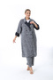 Women's Plus Size Cardigan Pants Suit in Selani̇k Fabric - 2