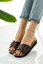 Women's Wedge Heel Burgundy Daily Slipper Comfortable Lightweight Stylish Young Mother Slipper - 2