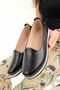 Women's Black Orthopedic Shoes Business Office Mother Daily Ballerina Shoes - 5