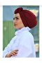 شال بونيه جاهز بتصميم نسائي باللون العنابي - 3
