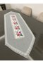 Embroidered Lace Linen Fabric Runner 40X140 cm (Cross-Stitch Embroidery Models May Vary) - 3