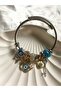 Adjustable Steel Bracelet with Blue Evil Eye and Key Charm - Special Box - 2
