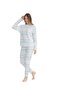 U.S. Polo Assn. Women's Printed Round Neck Pajama Set - 2