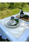 2 Pieces of Cotton Lace Striped School Lunch Napkin |   American Service Set 40X50Cm - 3
