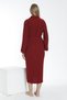 Long Maternity and Postpartum Wrinkled Fabric Dressing Gown with Collar and Sleeve Ribbon Detail - 5