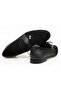 Black Color Laceless Genuine Leather Men's Shoes - 2