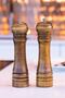 Set of 2 Masterchef Salt Pepper Mill Spice Grinder Walnut Wood 21 Cm