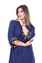 Women's Three-Quarter Sleeve Summer Midi Length Dress - 6