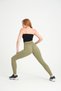 Gymhams Khaki Hip Gathered Hip Shaper Push up Recovery Women's Sports Tights Balance Series - 4