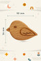 Left Facing Bird Patterned (1 Pc) Baby Kids Room Wooden Furniture Cabinet Drawer Handle - 5