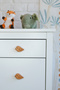 Left Facing Bird Patterned (1 Pc) Baby Kids Room Wooden Furniture Cabinet Drawer Handle - 4