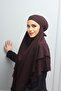 شال حجاب بني داكن - 5