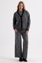 Women's Diamond Patterned Knitwear Trousers Stripe Detail Sweater Cardigan Triple Knitwear Set - 3
