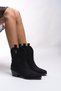 Nioverra Women's Western Boots 0012722 Black Suede