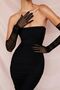 Party Gloves Black Long Tulle Party Costume and Bridal Gloves – Party Gloves – Party Gloves - 3