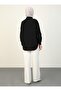 Stone Detailed Poplin Fabric Tunic - Black - Refka - 5