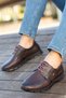 W-985 Black Orthopedic Daily Dad Shoes Genuine Leather Men's Shoes - 2