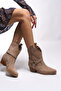 Creitulah Women's Western Boots 0012721 Mink Suede - 4