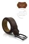 38 mm Vegetal Leather Plain Denim Belt Brown - 2