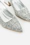 London Glass Crumb Detail Open Back Heeled Shoes - 4