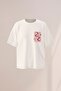 Women's Printed Dream Disco Retro Pocket Printed Oversize T-Shirt - 4