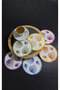 6-piece Minimal Patterned Coffee Side Present Cocktail Covet