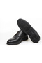 Black Color Lace-Up Genuine Leather Men's Shoes - 3